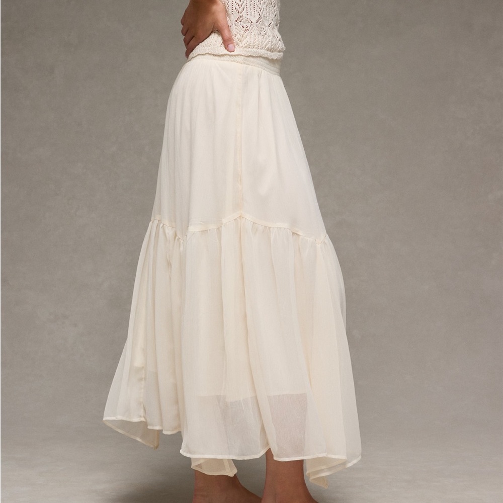 American Eagle Smocked Handkerchief Maxi Skirt
